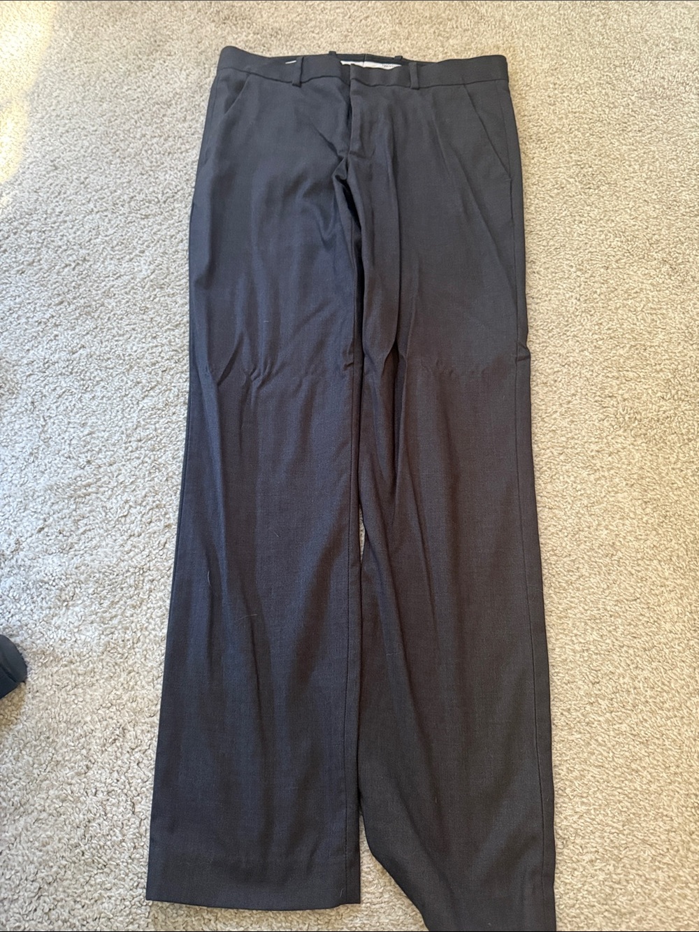 Perry Ellis Men's Dark grey / Charcoal SLIM fit Dress Pants